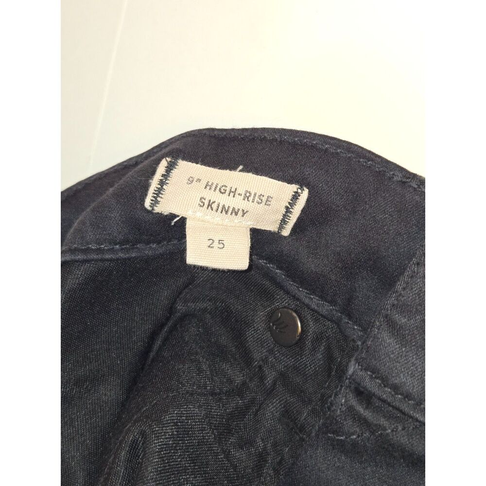 Madewell High-Rise Skinny Jeans | Women's Size 25 | Black Ankle Crop - Picture 6 of 9